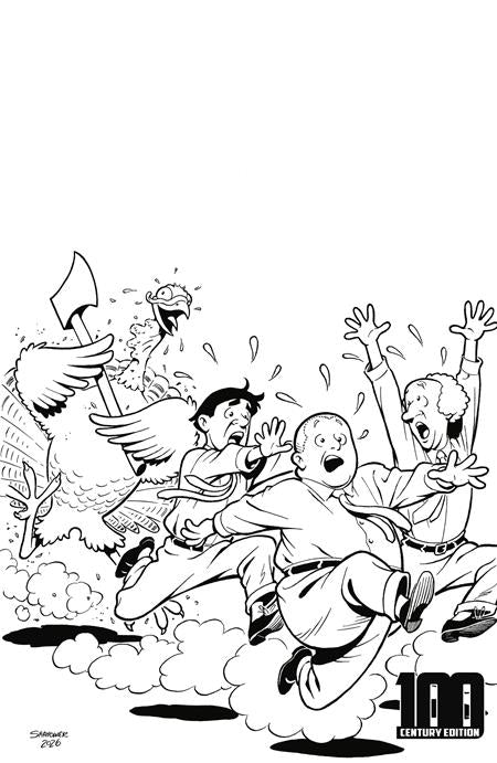 THREE STOOGES THANKSTOOGING #1 (ONE SHOT) CVR E ERIC SHANOWER CENTURY LTD B&W VAR (PRE-ORDER: 12/02/2026)