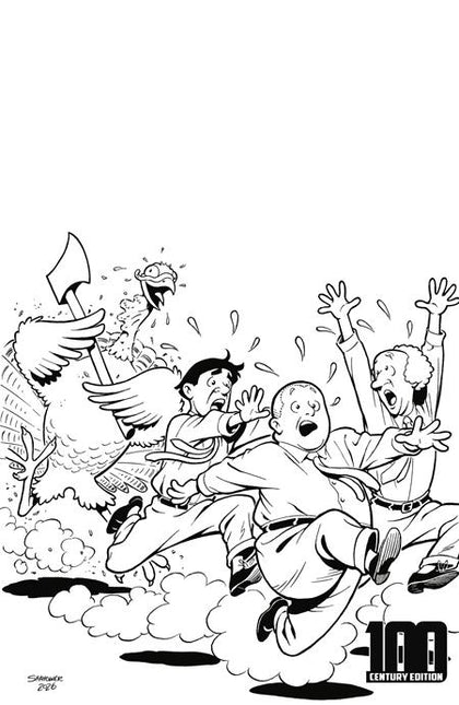 THREE STOOGES THANKSTOOGING #1 (ONE SHOT) CVR E ERIC SHANOWER CENTURY LTD B&W VAR (PRE-ORDER: 12/02/2026)