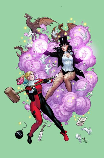 DC K.O. HARLEY QUINN VS ZATANNA #1 (ONE SHOT) CVR B FRANK CHO CARD STOCK VAR (PRE-ORDER: 12/17/2025)