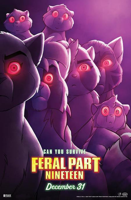FERAL #19 CVR B TONY FLEECS & TRISH FORSTNER MOVIE POSTER HOMAGE VAR (PRE-ORDER: 12/31/2025)