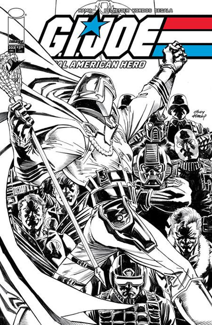 GI JOE A REAL AMERICAN HERO #323 CVR B ANDY KUBERT  B&W VAR (PRE-ORDER: 12/10/2025)