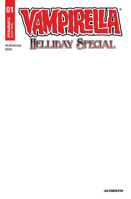 VAMPIRELLA HELLIDAY SPECIAL 2026 #1 (ONE SHOT) CVR D BLANK AUTHENTIX VAR (PRE-ORDER: 12/09/2026)