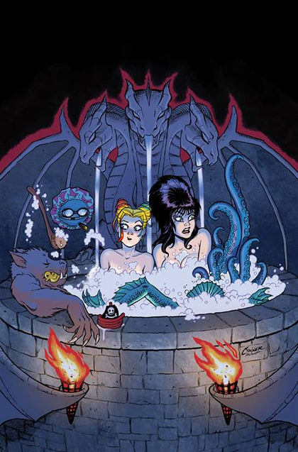 HARLEY QUINN X ELVIRA #4 CVR G AMANDA CONNER HOT TUB LTD VIRGIN VAR (PRE-ORDER: 01/14/2026)