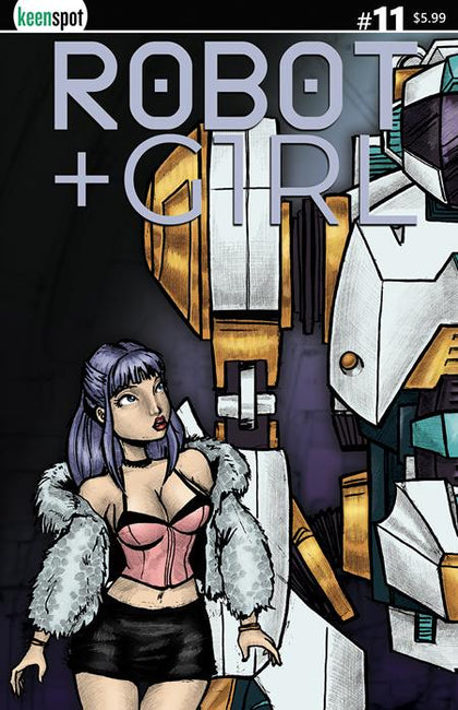 ROBOT + GIRL #11 CVR A MIKE WHITE LEFT SIDE CONNECTING COVER BAGGED WITH TRADING CARD (PRE-ORDER: 02/25/2026)
