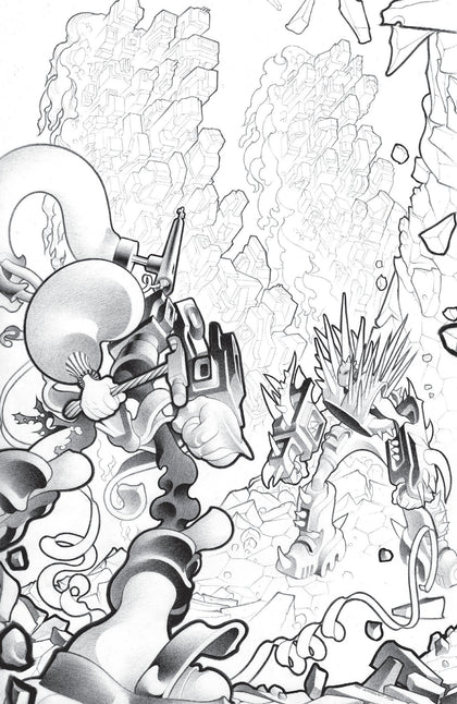 FACELESS AND THE FAMILY MAZE OF THE MECHANICAL ALIENS #2 CVR C INC 1:10 MATT LESNIEWSKI B&W VAR (PRE-ORDER: 08/12/2026)