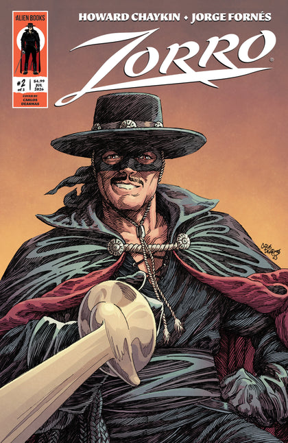 Zorro #2 Variant B (Dearmas) (PRE-ORDER: 07/01/2026)
