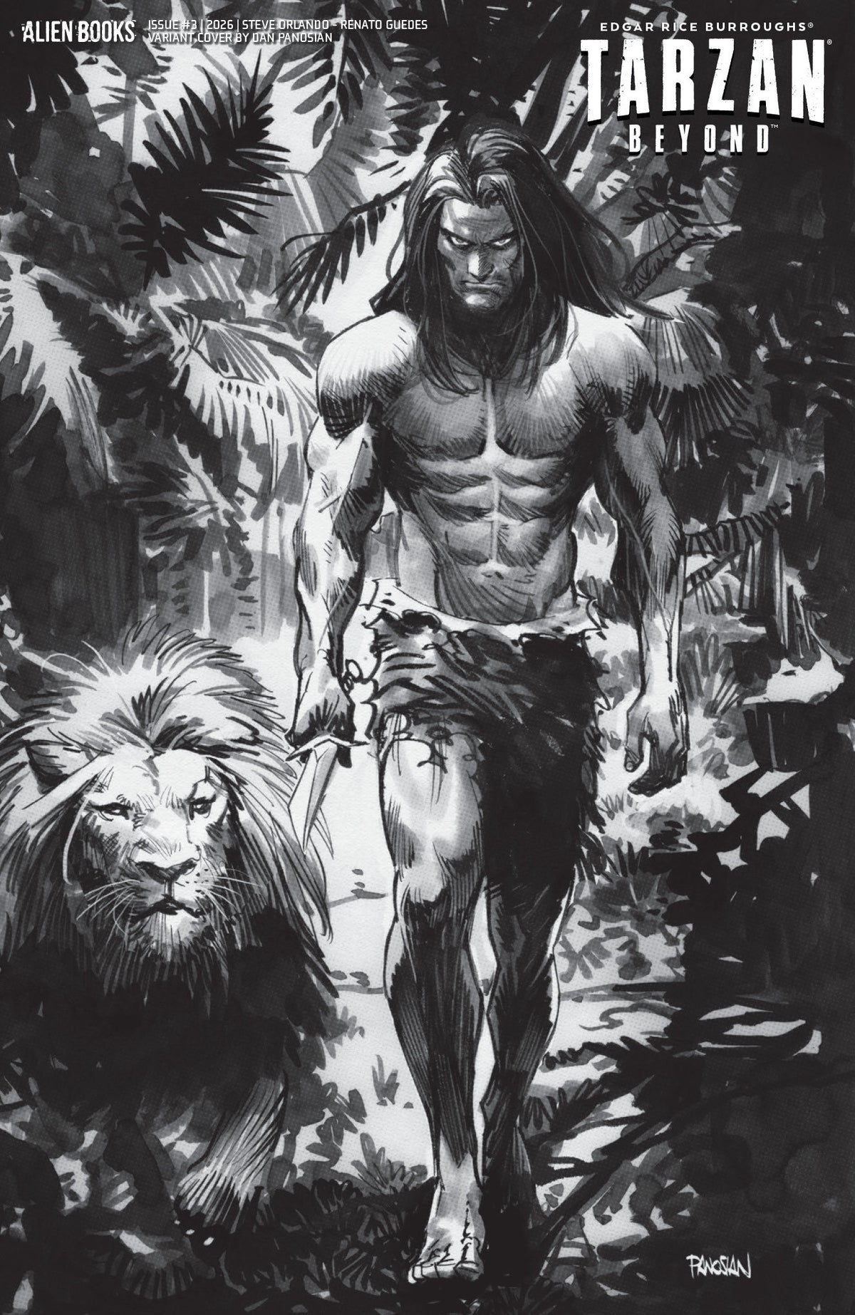 Tarzan Beyond #3 Variant D (Panosian B&W)