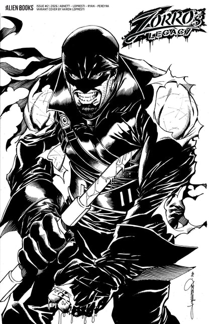 Zorro's Legacy #2 Variant D (Lopresti B&W) (PRE-ORDER: 08/19/2026)
