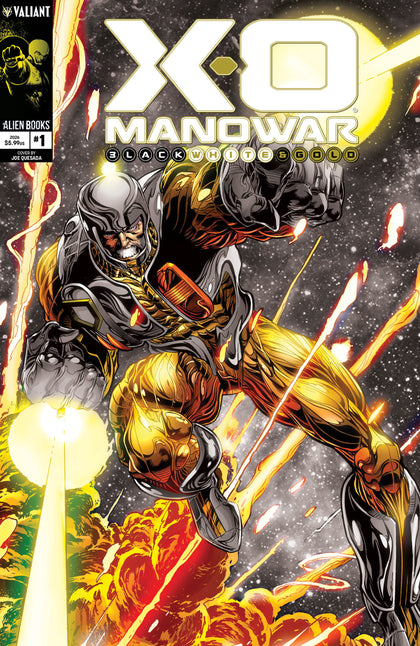 X-O Manowar Black, White & Gold #1 Variant B (Quesada Black, White & Gold Variant) (PRE-ORDER: 10/21/2026)