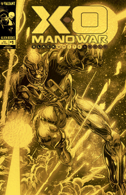 X-O Manowar Black, White & Gold #1 Variant D Foil (Quesada Gold Version) (PRE-ORDER: 10/21/2026)