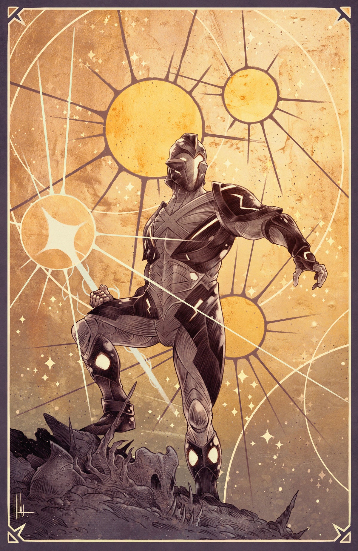 X-O Manowar: Black, White & Gold #3 Variant C (Merli Full Art) (PRE-ORDER: 12/23/2026)