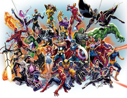 MARVEL UNIVERSE BY J. SCOTT CAMPBELL POSTER (PRE-ORDER: 01/07/2026)