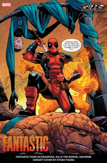 Fantastic Four #22 Ethan Young Deadpool Kills The Marvel Universe Variant