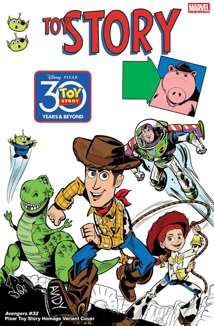 AVENGERS #32 MARCO FORCELLONI PIXAR TOY STORY HOMAGE VARIANT (PRE-ORDER: 11/05/2025)