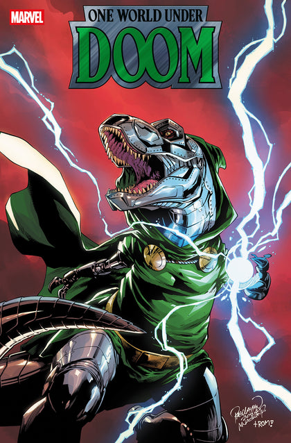 ONE WORLD UNDER DOOM #6 CARLO PAGULAYAN DOOMASAUR VARIANT (PRE-ORDER: 08/06/2025)