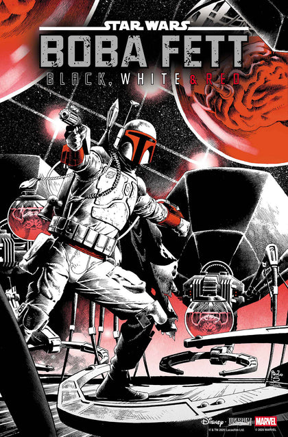 STAR WARS: BOBA FETT - BLACK, WHITE & RED #3 PAULO SIQUEIRA VARIANT (PRE-ORDER: 11/26/2025)