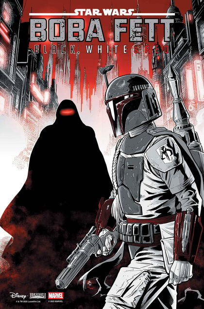 STAR WARS: BOBA FETT - BLACK, WHITE & RED #4 LUKE ROSS VARIANT (PRE-ORDER: 12/31/2025)