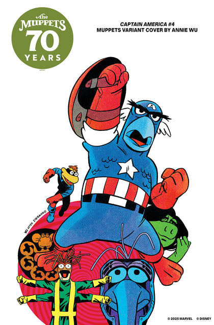 CAPTAIN AMERICA #4 ANNIE WU MUPPETS VARIANT (PRE-ORDER: 10/15/2025)