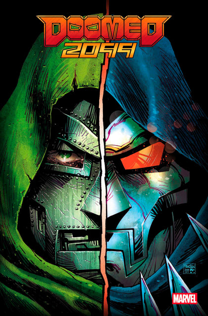 DOOMED 2099 #1 DAN PANOSIAN DOOMED MASK FOIL VARIANT (PRE-ORDER: 07/23/2025)