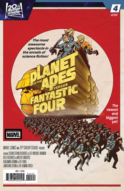 PLANET OF THE APES VS. FANTASTIC FOUR #4 PERE PEREZ MOVIE HOMAGE VARIANT (PRE-ORDER: 05/27/2026)