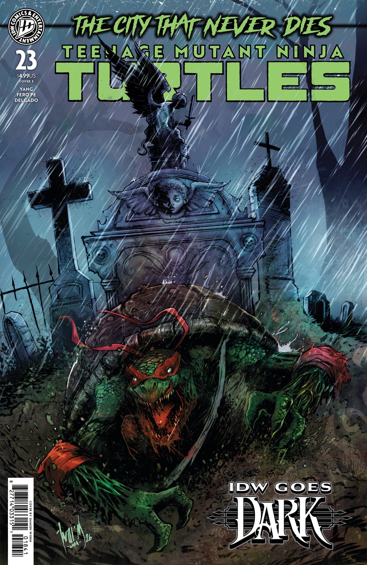 Teenage Mutant Ninja Turtles #23 Variant E (Damien Worm IDW Goes Dark Variant) (PRE-ORDER: 10/14/2026)