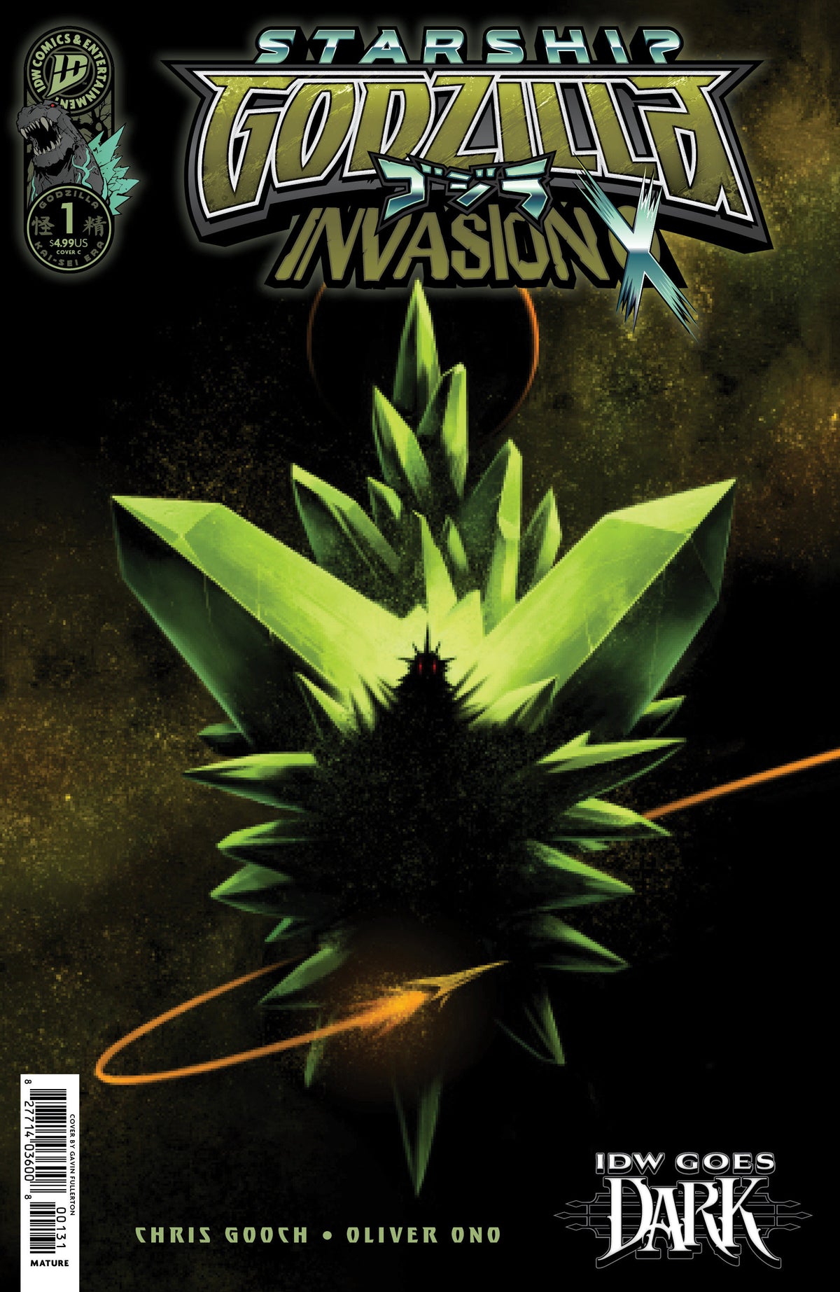Starship Godzilla: Invasion X  #1 Variant C (Fullerton IDW Goes Dark Variant) (PRE-ORDER: 10/14/2026)