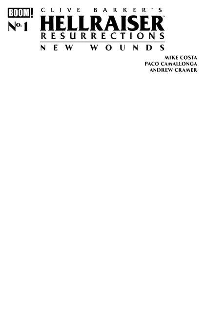 Hellraiser: Resurrections - New Wounds #1 C Blank Sketch Variant (PRE-ORDER: 09/02/2026)