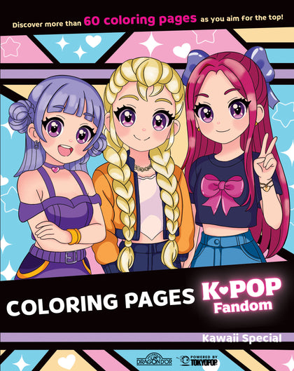 K-Pop Fandom Coloring Pages: Kawaii Special (PRE-ORDER: 06/09/2026)